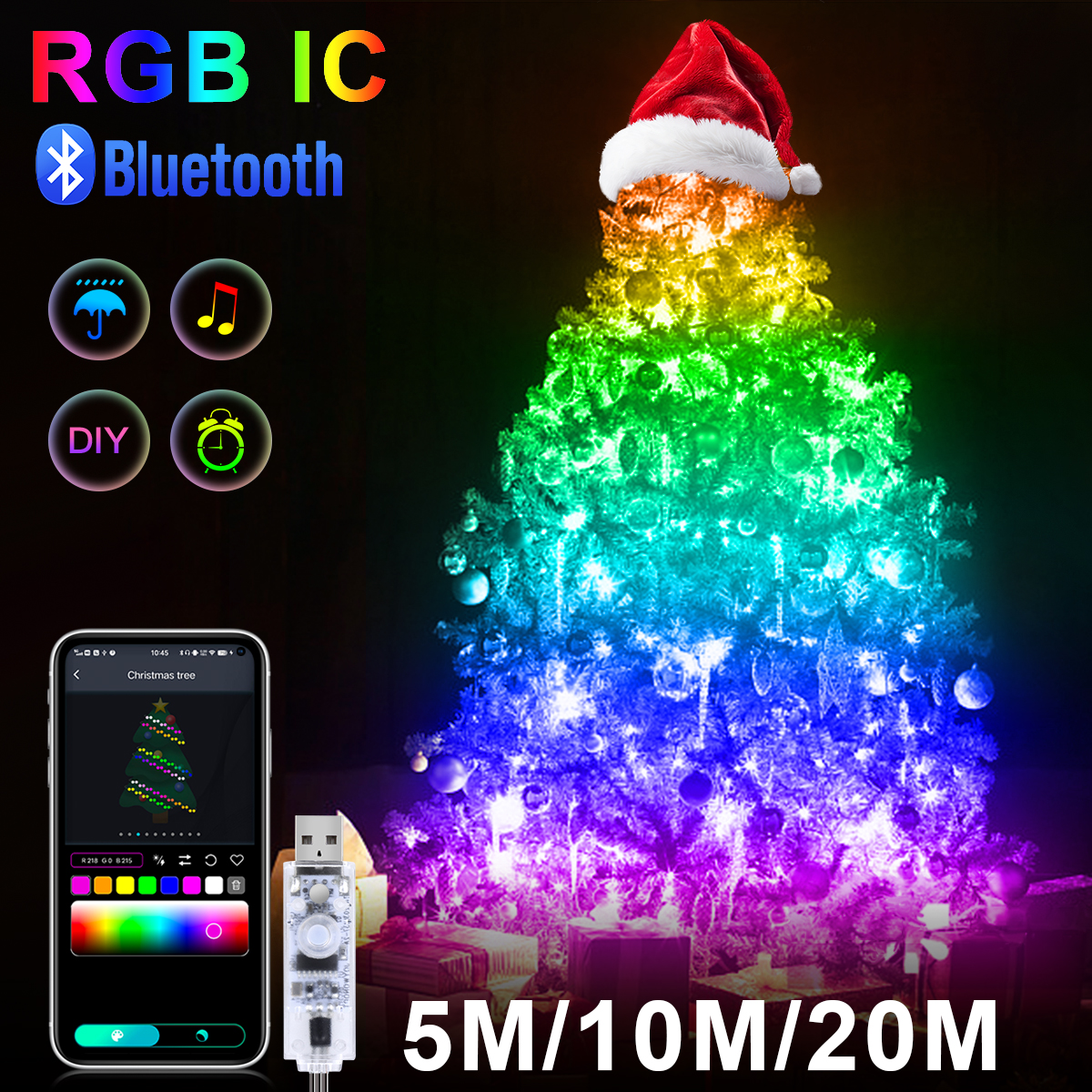 Wireless Bluetooth APP Control - огляд і ціна Smart Garden Festoon Lights