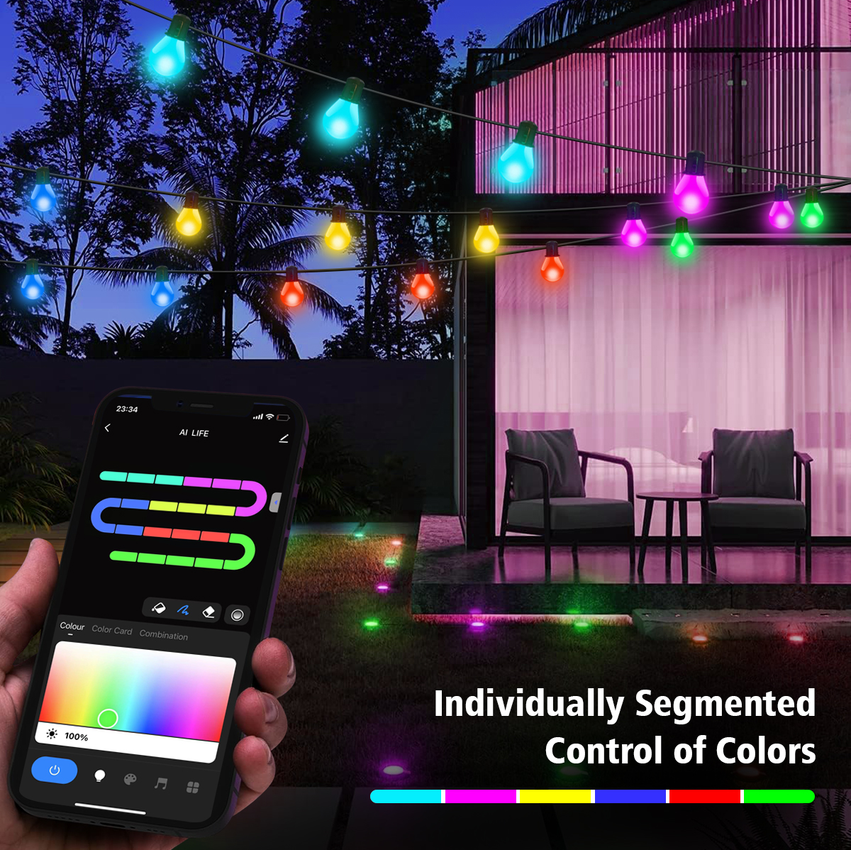Tuya Smart WIFI G40 LED Bulb S - огляд і ціна Smart Garden Festoon Lights