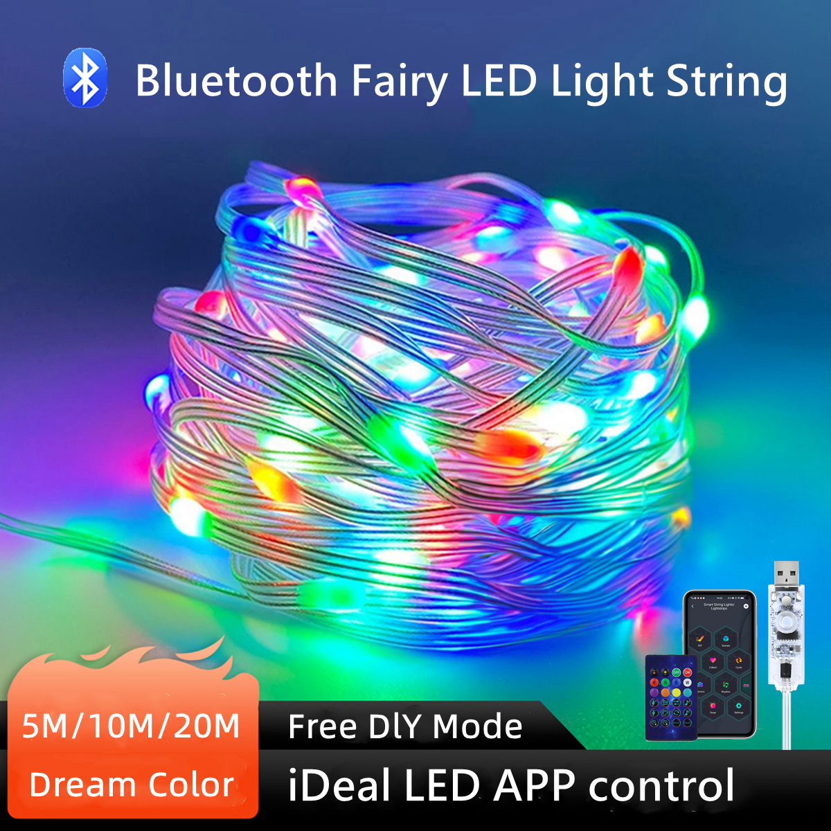 20M 10M 5M Smart Bluetooth APP - огляд і ціна Smart Garden Festoon Lights